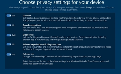 EFF：Win10創(chuàng)作者更新“隱私設(shè)置改進(jìn)”  很滿(mǎn)意