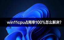 win11系統(tǒng)cpu占用率100%如何解決